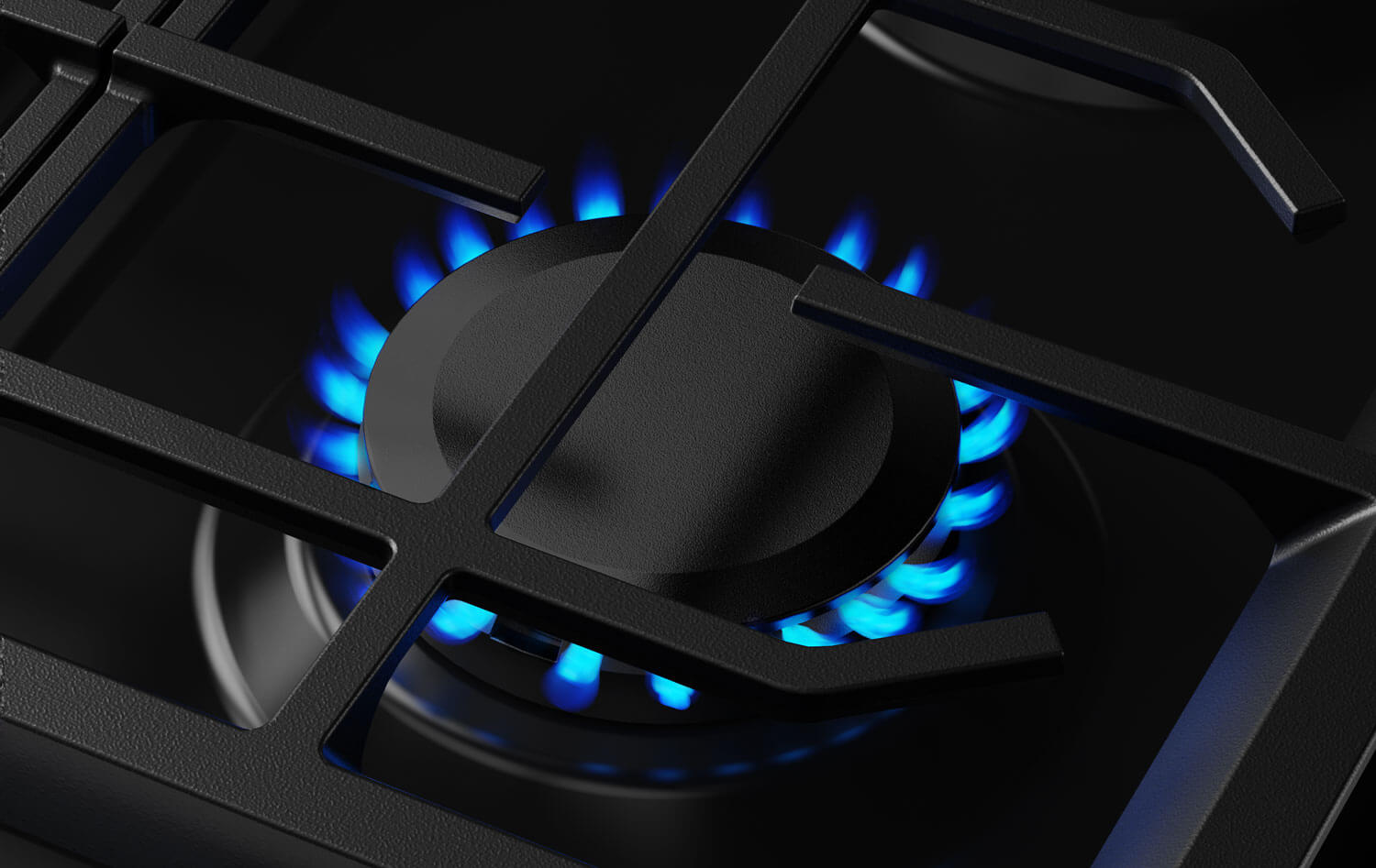 Image of burner on a KitchenAid range